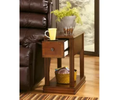 Breegin Brown End Table With Removable Tray -Optimal furniture sale 810363185 11
