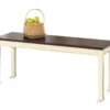 Whitesburg Cottage White & Brown Dining Room Bench -Optimal furniture sale 810363197