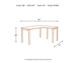 Baraga White L-Shaped Corner Desk -Optimal furniture sale 810389269 5