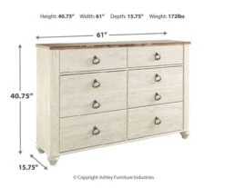 Willowton Whitewash Dresser -Optimal furniture sale 810406133 11