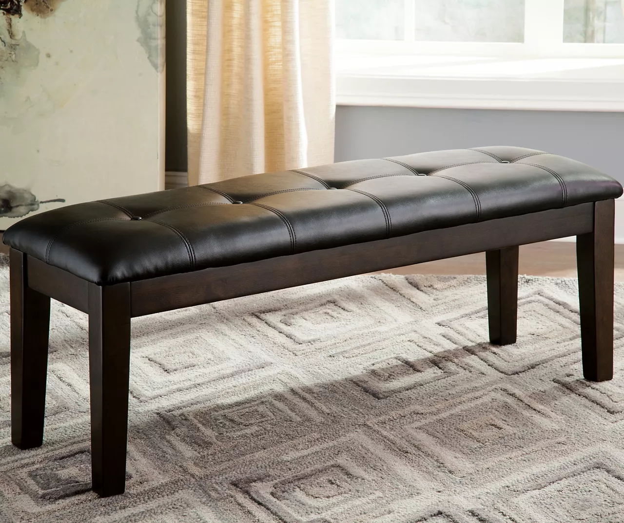 Haddigan Dark Brown Dining Bench 2 Haddigan Dark Brown Dining Bench