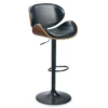 Bellatier Black & Brown Contoured Adjustable Height Barstool -Optimal furniture sale 810409018 4