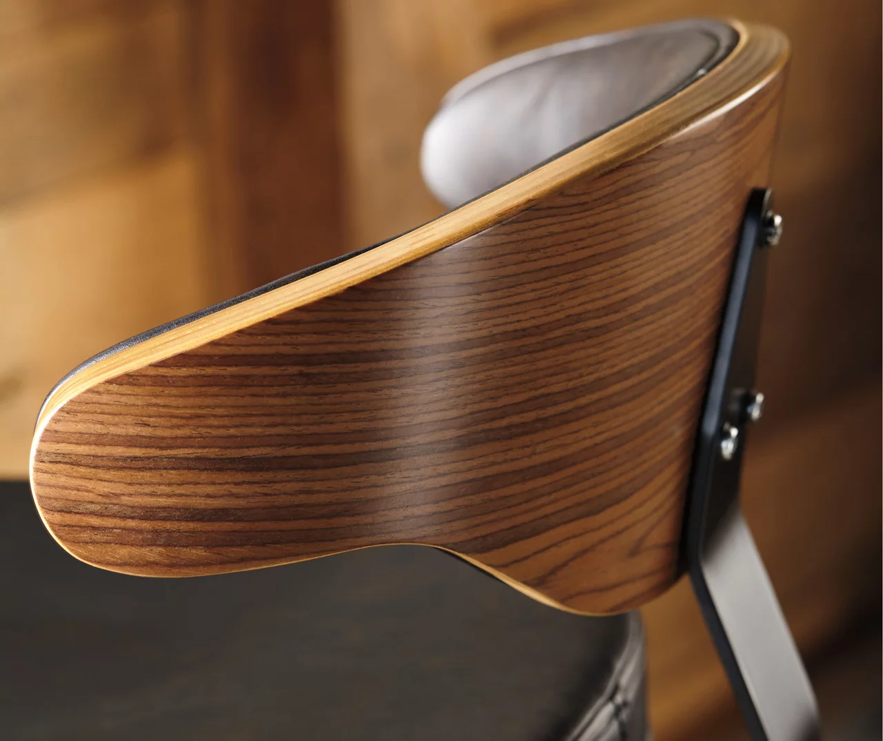 Bellatier Brown Low Back Adjustable Height Barstool 6 Bellatier Brown Low Back Adjustable Height Barstool - Image 4