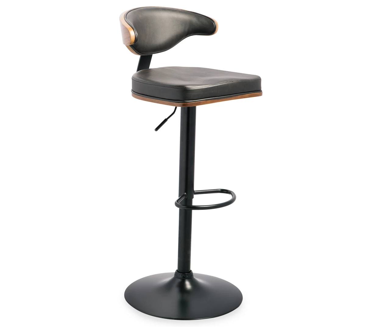 Bellatier Brown Low Back Adjustable Height Barstool 3 Bellatier Brown Low Back Adjustable Height Barstool