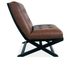 Sidewinder Brown Faux Leather Accent Chair -Optimal furniture sale 810431434 4