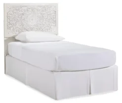 Paxberry Whitewash Carved Medallion Twin Headboard -Optimal furniture sale 810458222 2 1