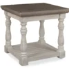 Havalance Gray & White Two-Tone End Table -Optimal furniture sale 810458274 1