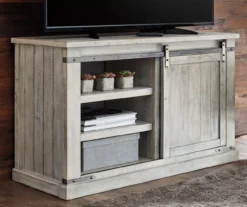 Carynhurst Whitewash Sliding Barn Door TV Stand 7 Carynhurst Whitewash Sliding Barn Door TV Stand -Optimal furniture sale 810458282