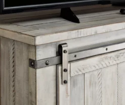 Carynhurst Whitewash Sliding Barn Door TV Stand 8 Carynhurst Whitewash Sliding Barn Door TV Stand -Optimal furniture sale 810458282 3