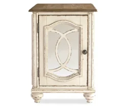 Realyn White & Brown Two-Tone Chairside End Table -Optimal furniture sale 810458285 2