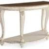 Realyn White & Brown Two-Tone Half-Circle Console Table 2 Realyn White & Brown Two-Tone Half-Circle Console Table -Optimal furniture sale 810458287 1