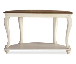 Realyn White & Brown Two-Tone Half-Circle Console Table 11 Realyn White & Brown Two-Tone Half-Circle Console Table -Optimal furniture sale 810458287 4