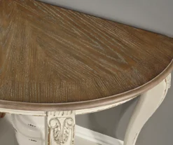 Realyn White & Brown Two-Tone Half-Circle Console Table 13 Realyn White & Brown Two-Tone Half-Circle Console Table -Optimal furniture sale 810458287 6