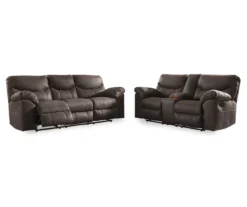 Boxberg Teak Faux Leather Reclining Sofa 11 Boxberg Teak Faux Leather Reclining Sofa -Optimal furniture sale 810519659 810519658