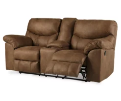Boxberg Bark Faux Leather Reclining Console Loveseat -Optimal furniture sale 810519667 1