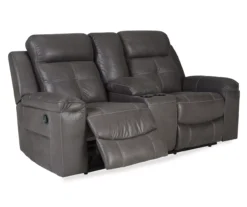 Jesolo Gray Reclining Console Loveseat -Optimal furniture sale 810519670 1