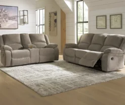 Draycoll Pewter Power Reclining Console Loveseat -Optimal furniture sale 810519718 810519715 1