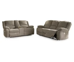 Draycoll Pewter Power Reclining Console Loveseat -Optimal furniture sale 810519718 810519715