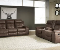 Jesolo Coffee Brown Reclining Console Loveseat -Optimal furniture sale 810519726 810519673 1 1