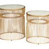 Vernway White Marble & Gold Metal 2-Piece Accent Table Set -Optimal furniture sale 810542168
