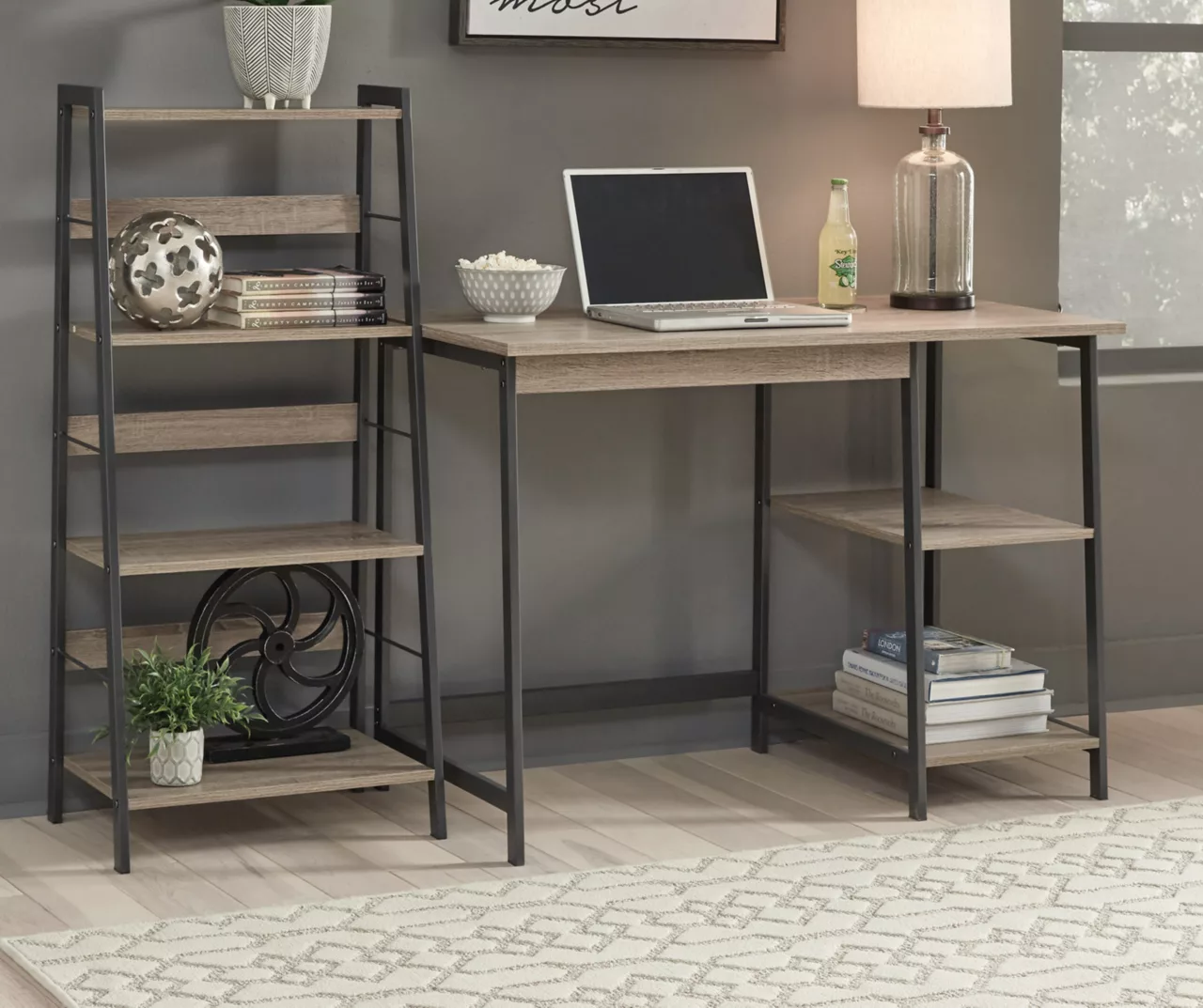Soho 2-Piece Home Office Desk & Bookshelf Set 4 Soho 2-Piece Home Office Desk & Bookshelf Set - Image 2