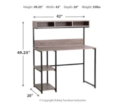 Daylicrew 2-Shelf Home Office Desk & Hutch -Optimal furniture sale 810542286 3
