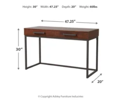 Horatio Brown & Gunmetal Wood Desk -Optimal furniture sale 810542288 3