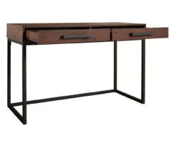 Horatio Brown & Gunmetal Wood Desk -Optimal furniture sale 810542288 5