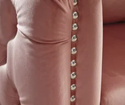 Lizmont Blush Tufted Velvet Accent Chair -Optimal furniture sale 810542292 6