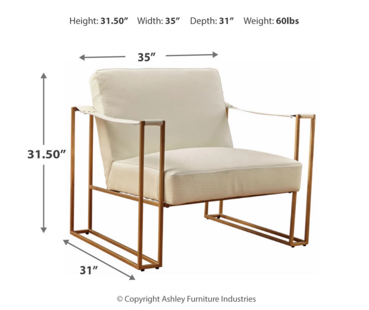 Kleemore Ostrich Embossed Leather Accent Chair 6 Kleemore Ostrich Embossed Leather Accent Chair - Image 4