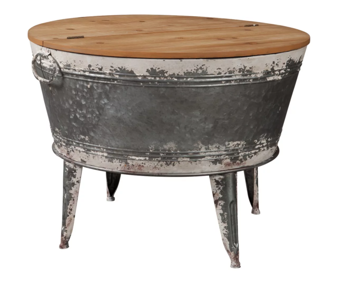 Shellmond Galvanized Metal Tub Coffee Table 3 Shellmond Galvanized Metal Tub Coffee Table