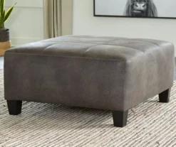 Signature Design By Ashley Navi Faux Leather Oversized Accent Ottoman -Optimal furniture sale 810587441 4 1