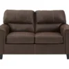 Navi Chestnut Faux Leather Loveseat -Optimal furniture sale 810587484 3 1