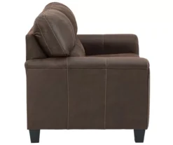 Navi Chestnut Faux Leather Loveseat -Optimal furniture sale 810587484 4 1
