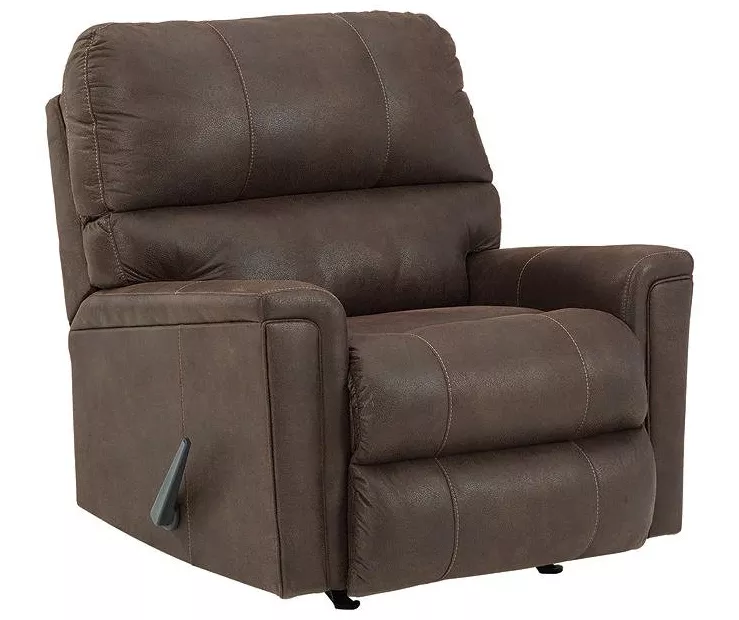 Navi Chestnut Faux Leather Rocker Recliner 6 Navi Chestnut Faux Leather Rocker Recliner - Image 4