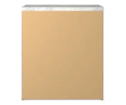 Senniberg Oak & Faux Calcutta 2-Drawer Nightstand -Optimal furniture sale 810589298 4