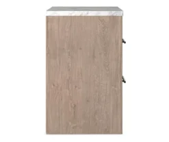 Senniberg Oak & Faux Calcutta 2-Drawer Nightstand -Optimal furniture sale 810589298 6