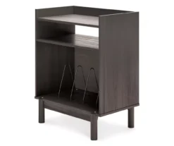 Brymont Dark Gray Turntable Accent Console -Optimal furniture sale 810591773 1