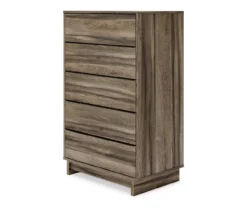Shallifer Brown 5-Drawer Storage Chest -Optimal furniture sale 810591841 1