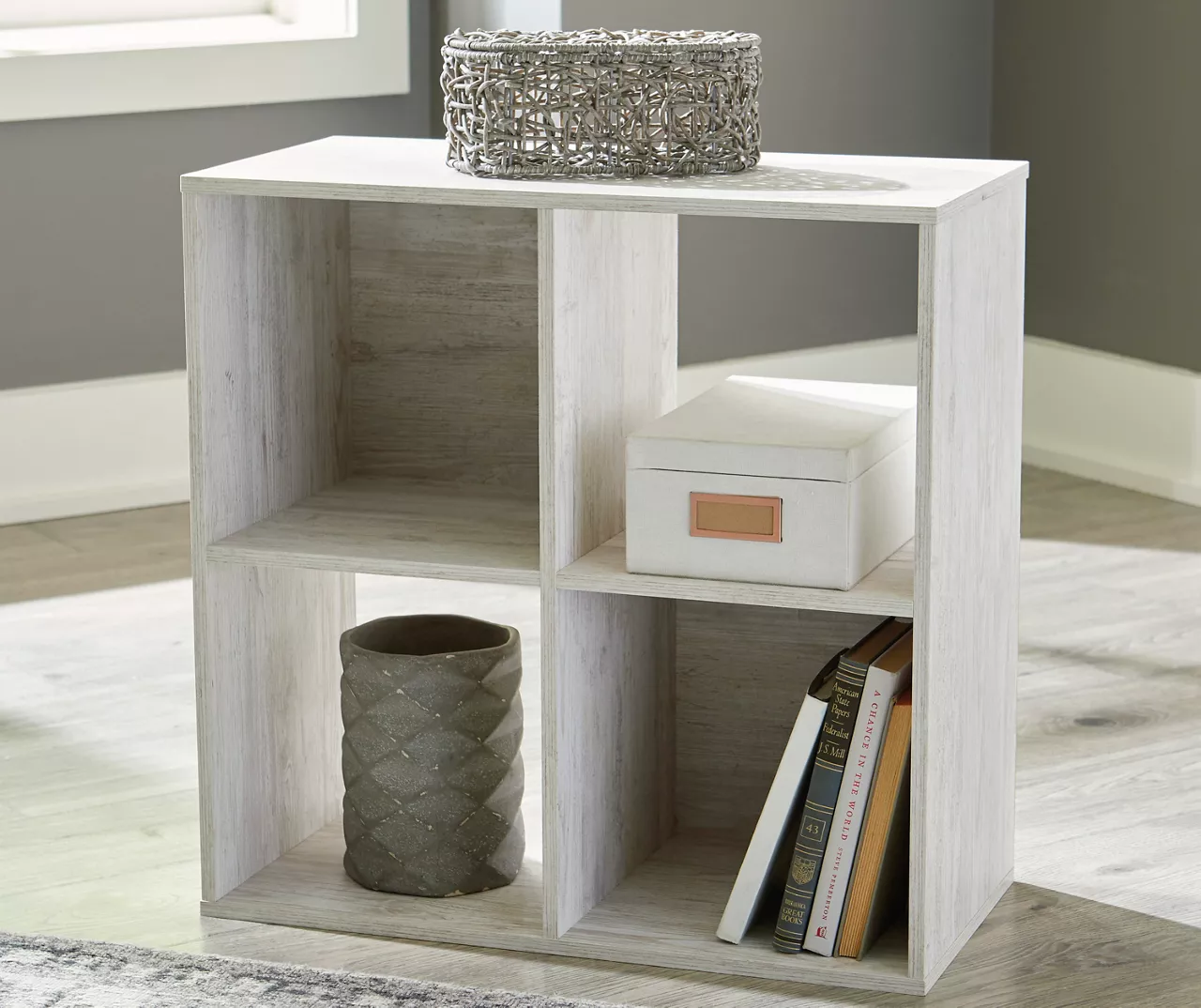 Paxberry Whitewash 4-Cube Storage Organizer 3 Paxberry Whitewash 4-Cube Storage Organizer - Image 2