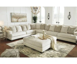 Kildare Parchment Oversize Accent Ottoman -Optimal furniture sale 810594602 810594601 810594600 810594599 810594598