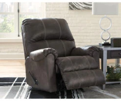 Kincord Midnight Faux Leather Rocker Recliner -Optimal furniture sale 810594617 3