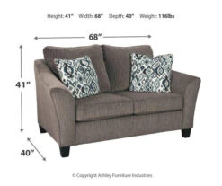 Nemoli Slate Loveseat -Optimal furniture sale 810594619 6