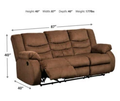Tulen Chocolate Reclining Sofa -Optimal furniture sale 810594622 4