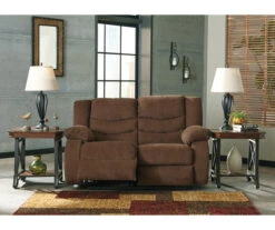 Tulen Chocolate Reclining Loveseat -Optimal furniture sale 810594623 3