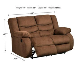 Tulen Chocolate Reclining Loveseat -Optimal furniture sale 810594623 4