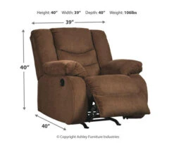 Tulen Chocolate Rocker Recliner -Optimal furniture sale 810594624 4