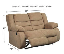Tulen Mocha Reclining Loveseat -Optimal furniture sale 810594629 4 1