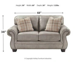 Olsberg Steel Faux Suede Loveseat -Optimal furniture sale 810594669 3