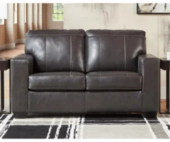 Morelos Gray Leather Loveseat -Optimal furniture sale 810610794 A0 4